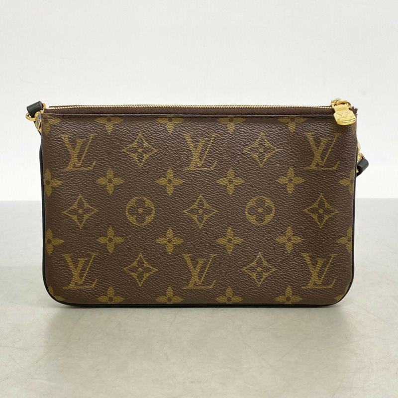 路易威登 Monogram Giant Reverse Pochette 雙拉鍊單肩包 M69203 棕色 女士 P2648095-6