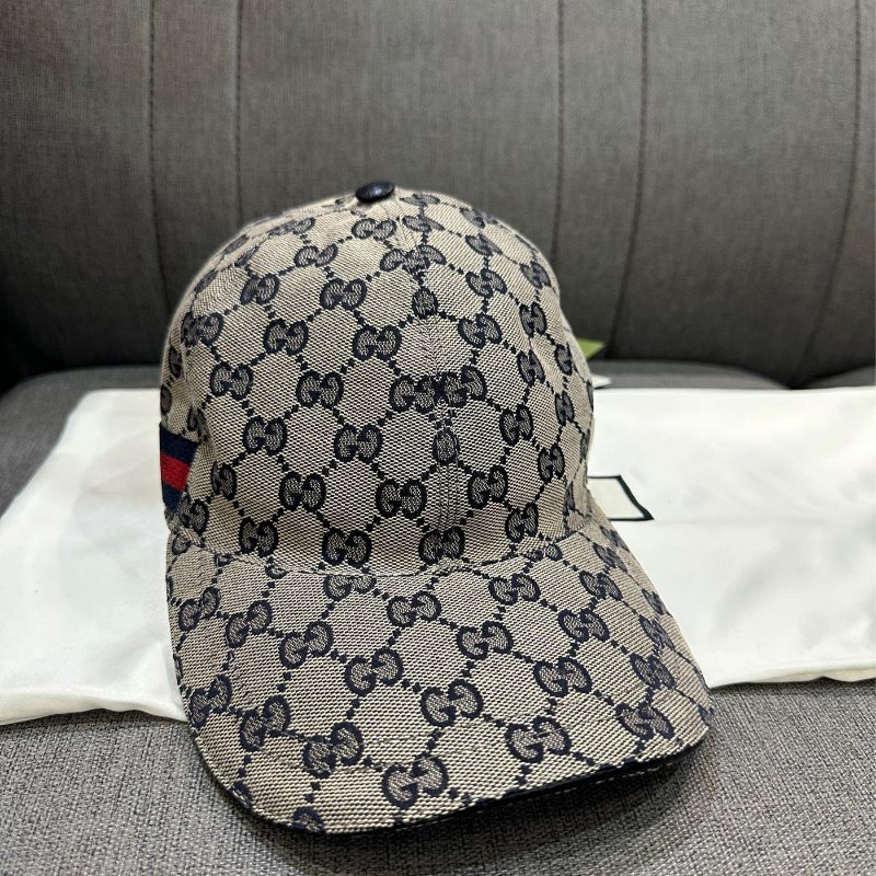 💎Han's house精品服飾💎GUCCI 滿版 老花 帽子 義大利製 男女共穿 現貨 原價17700-0