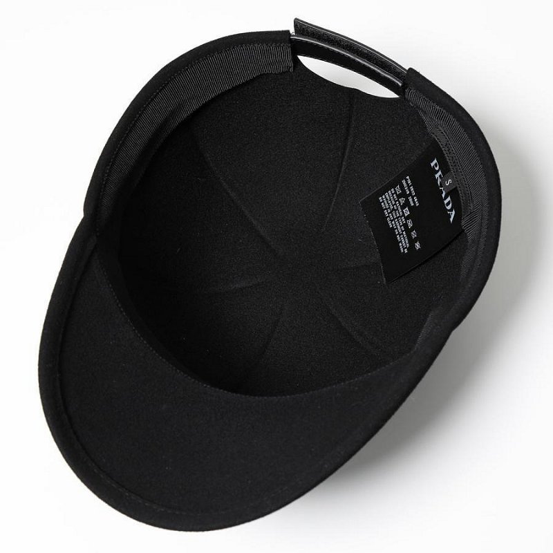 💎Han's house精品服飾💎PRADA LOGO 羊毛 帽子 現貨 原價22500-5