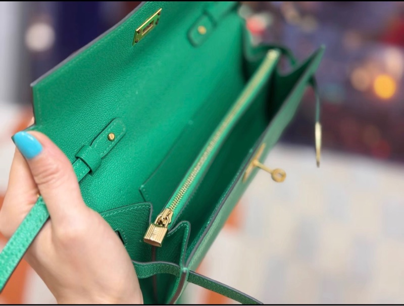 請先確認有貨再拍🩷 98新 愛馬仕 Hermes Kelly to go 6W薄荷綠 金扣 山羊皮 U刻-3