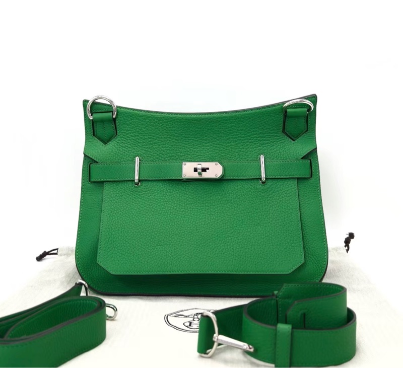 請先確認有貨再拍🩷 Hermes Jypsisere 31 竹子綠銀扣吉普賽31單肩斜挎包-0
