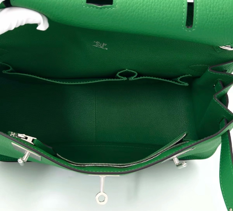 請先確認有貨再拍🩷 Hermes Jypsisere 31 竹子綠銀扣吉普賽31單肩斜挎包-5