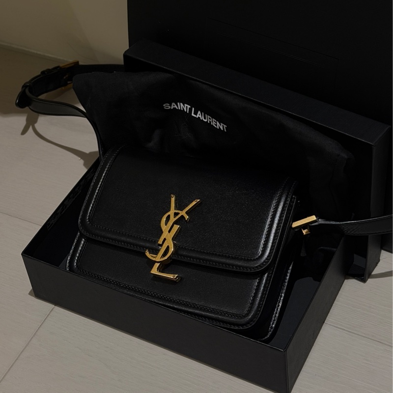 Saint Laurent 聖羅蘭黑金豆腐包-0