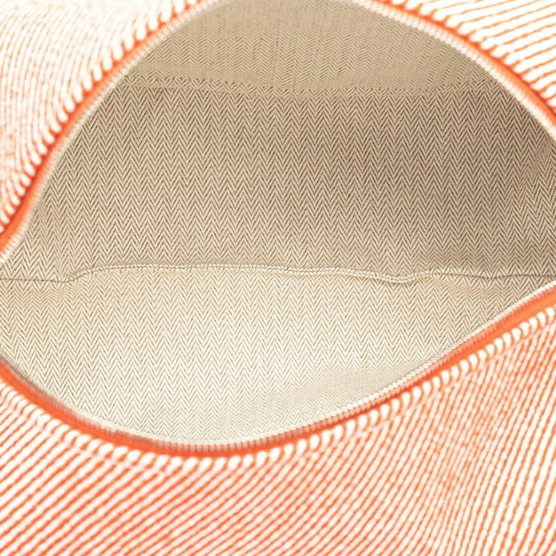 愛馬仕 Brid A 黑色 GM 手提包,橙色和藍色帆布材質,女士款-7