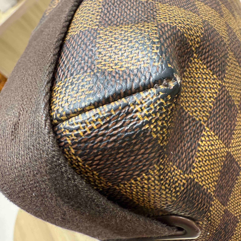 LouisVuitton 路易威登 男款棕色棋盤格公文包 無附件-7