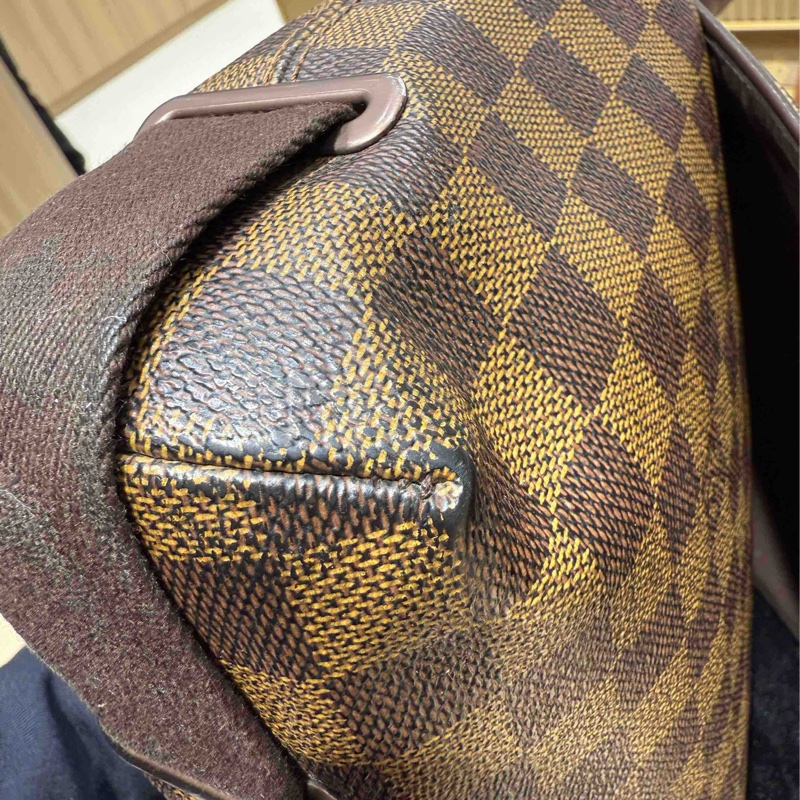 LouisVuitton 路易威登 男款棕色棋盤格公文包 無附件-9