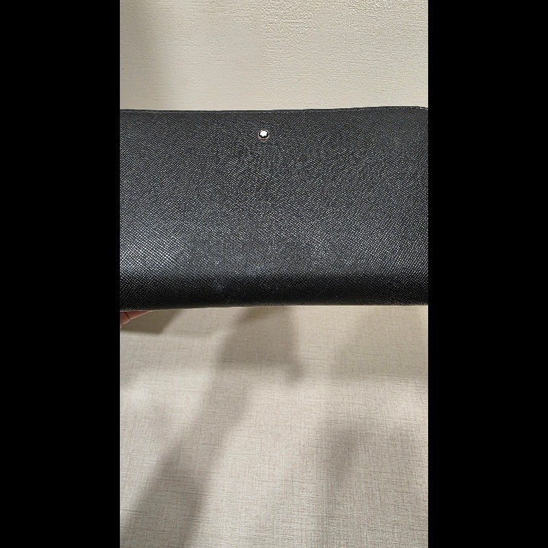 黑色萬寶龍拉鍊長夾-1