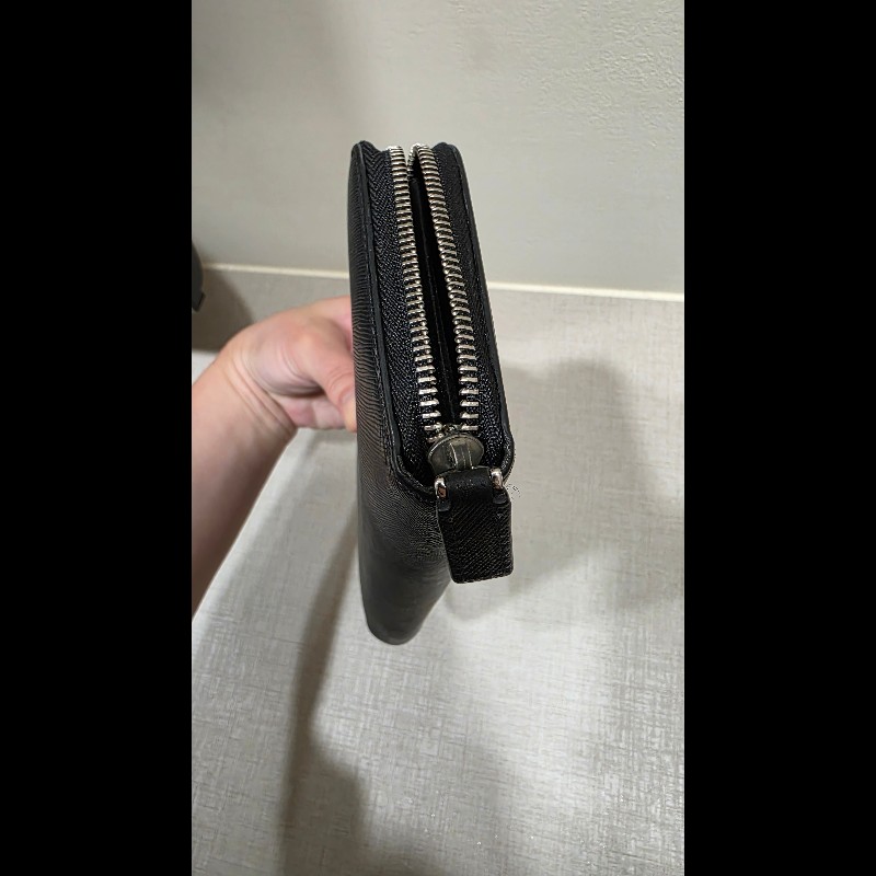 黑色萬寶龍拉鍊長夾-4