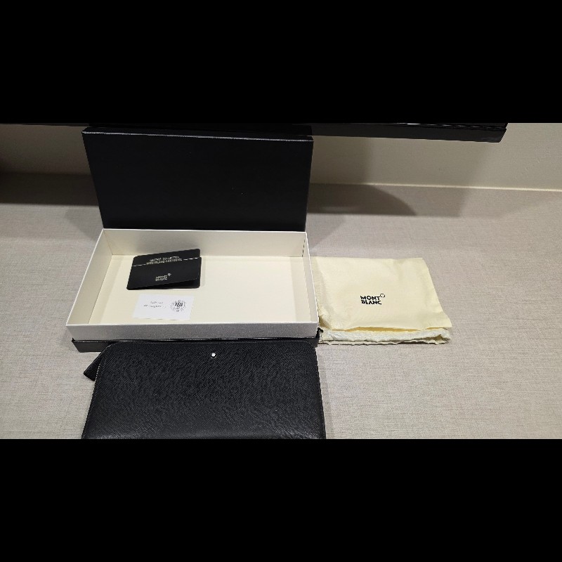 黑色萬寶龍拉鍊長夾-7