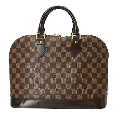 LOUIS VUITTON Damier Ebene Alma 小號手提包 棕色 N53151