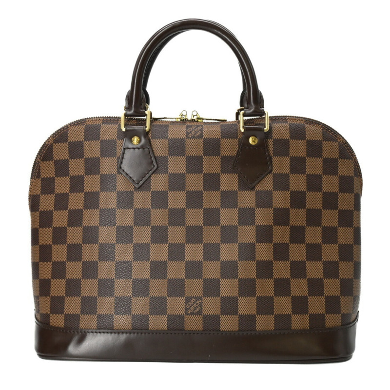 LOUIS VUITTON Damier Ebene Alma 小號手提包 棕色 N53151-0