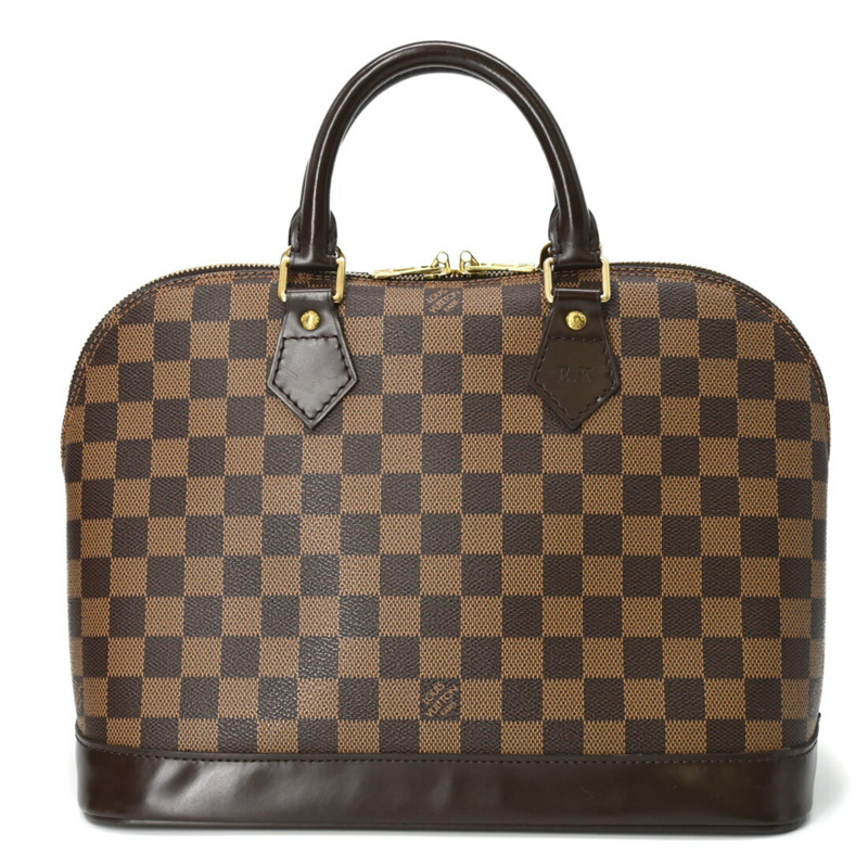 LOUIS VUITTON Damier Ebene Alma 小號手提包 棕色 N53151-1