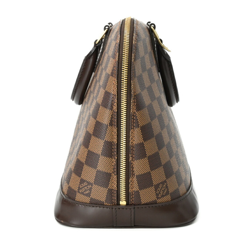 LOUIS VUITTON Damier Ebene Alma 小號手提包 棕色 N53151-2