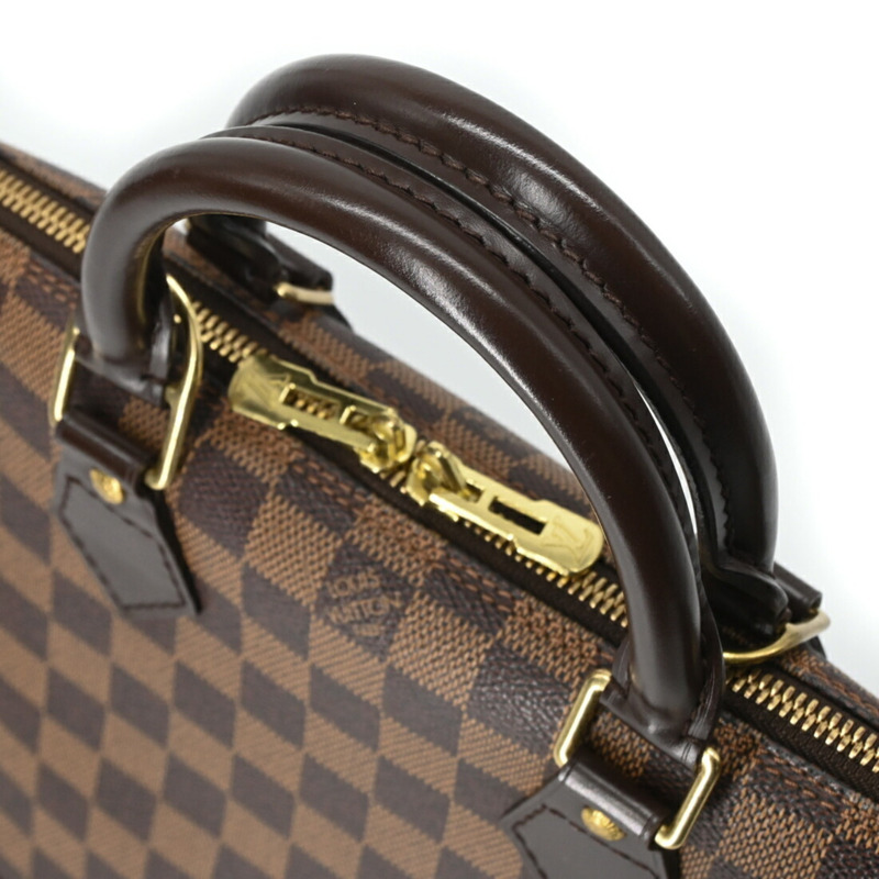 LOUIS VUITTON Damier Ebene Alma 小號手提包 棕色 N53151-5