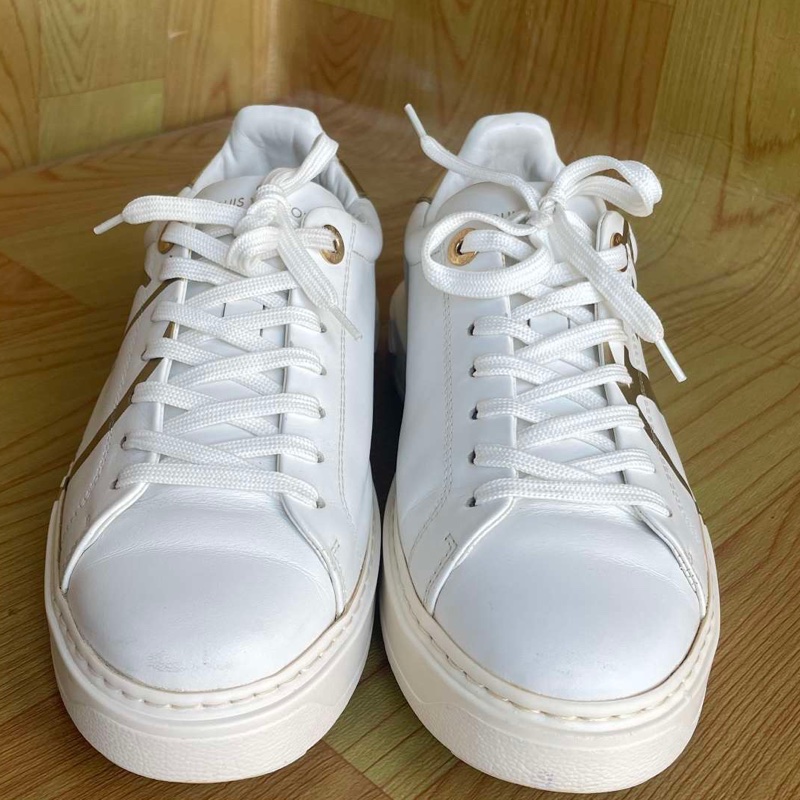 Louis Vuitton路易威登 Time Out白金小板鞋 36.5碼 🈚附件-1