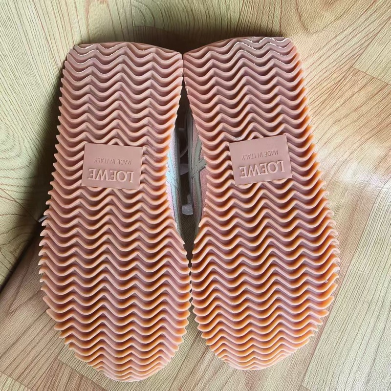 LOEWE羅意威 Flow Runner 圓頭系帶 德訓鞋 低幫 生活休閒鞋 女款 粉色37码-7