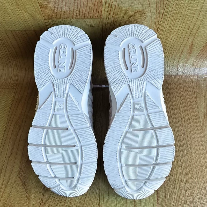 閒置新CELINE賽琳 新款凱旋門Runner 小牛皮 圓頭系帶 低幫 生活休閒鞋 女款 米色 尺碼：37 碼-7