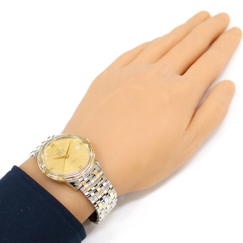 歐米茄碟飛系列尊貴腕錶，不鏽鋼材質，型號42420372058001，自動上鍊，已翻新，男士腕錶，82766XXX，鑲鑽-1