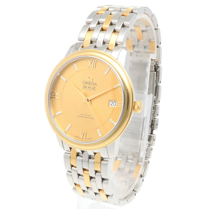 歐米茄碟飛系列尊貴腕錶，不鏽鋼材質，型號42420372058001，自動上鍊，已翻新，男士腕錶，82766XXX，鑲鑽-2