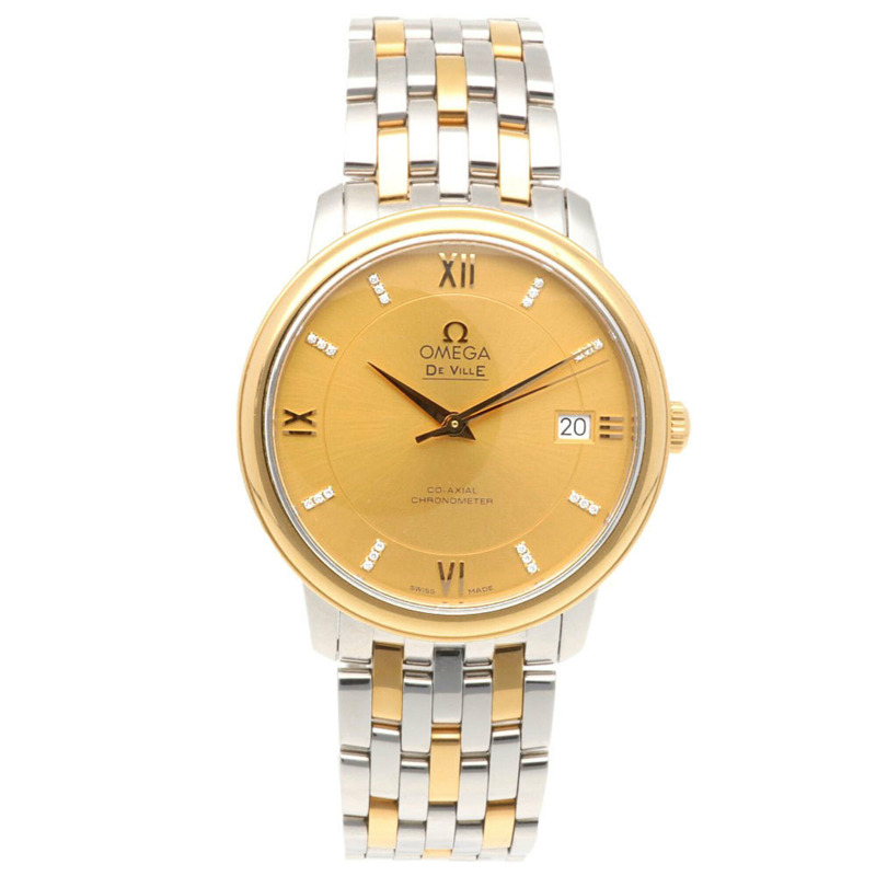 歐米茄碟飛系列尊貴腕錶，不鏽鋼材質，型號42420372058001，自動上鍊，已翻新，男士腕錶，82766XXX，鑲鑽-7