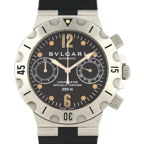 寶格麗 Scuba Chrono SC38S 不鏽鋼自動腕錶