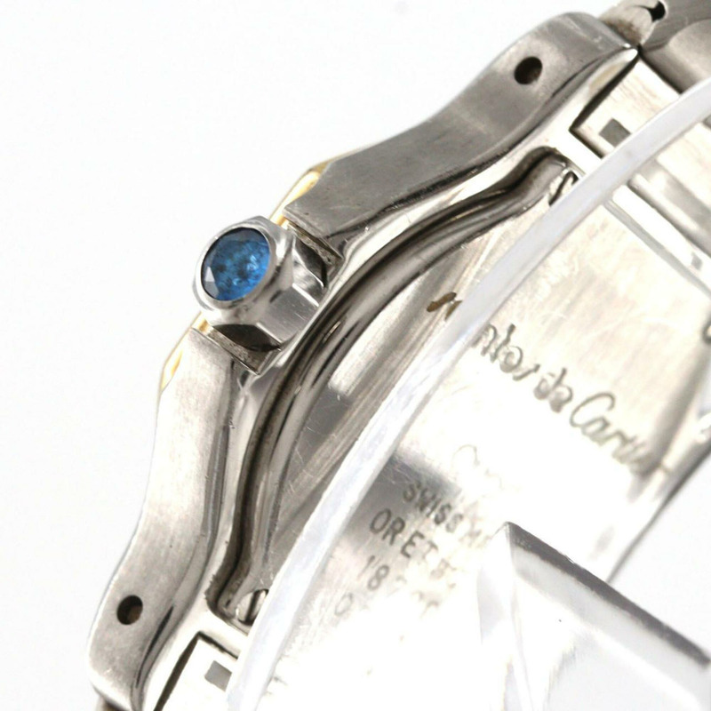 卡地亞 Santos Octagon SM 雙色 W2001683 SSxYG 石英錶-2