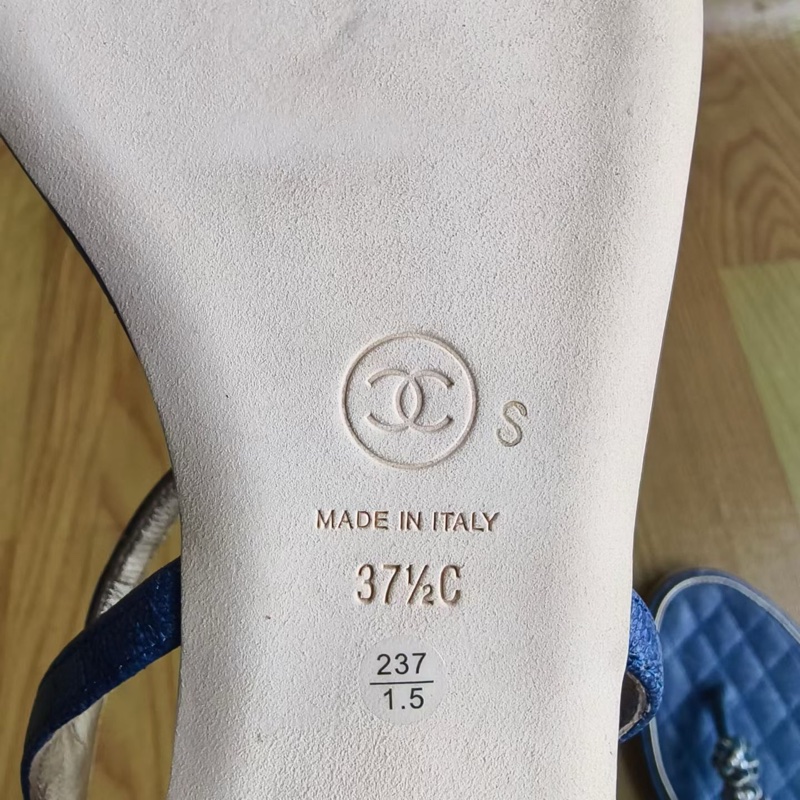 99新 Chanel 香奈兒 山茶花涼鞋 尺碼：37.5 碼 🈚附件-6