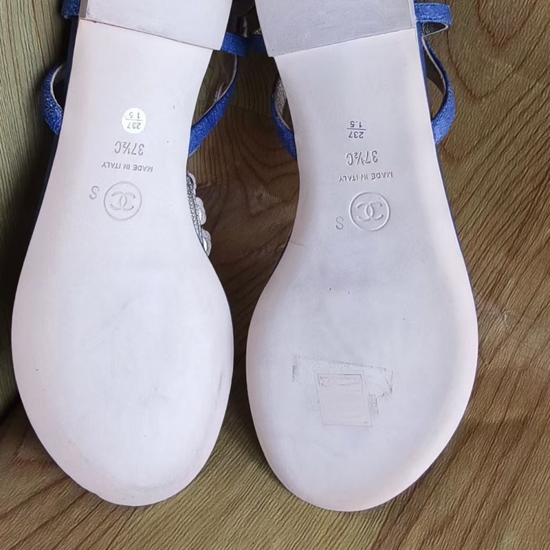 99新 Chanel 香奈兒 山茶花涼鞋 尺碼：37.5 碼 🈚附件-8