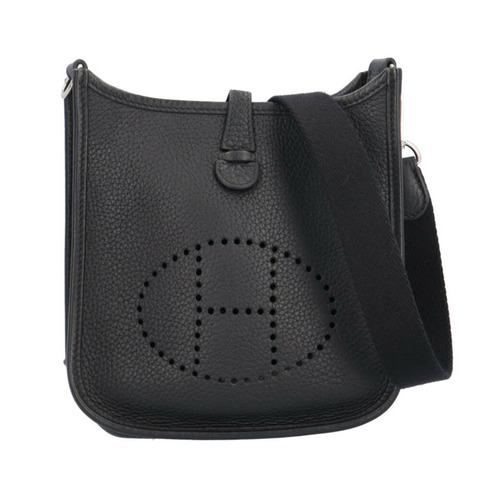 愛馬仕 Evelyne TPM 單肩背包，Taurillon Clemence 皮革，黑色，女士款