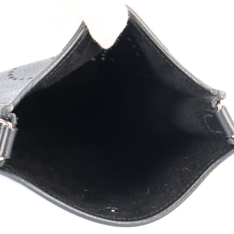 愛馬仕 Evelyne TPM 單肩背包，Taurillon Clemence 皮革，黑色，女士款-7