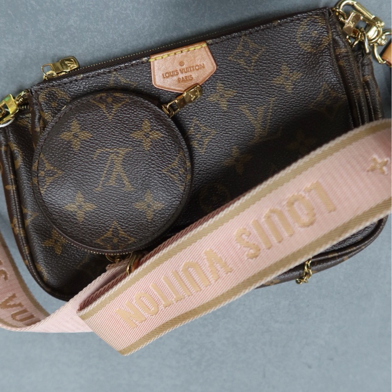 Louis Vuitton路易威登 五合一 粉肩帶 芯片款-7