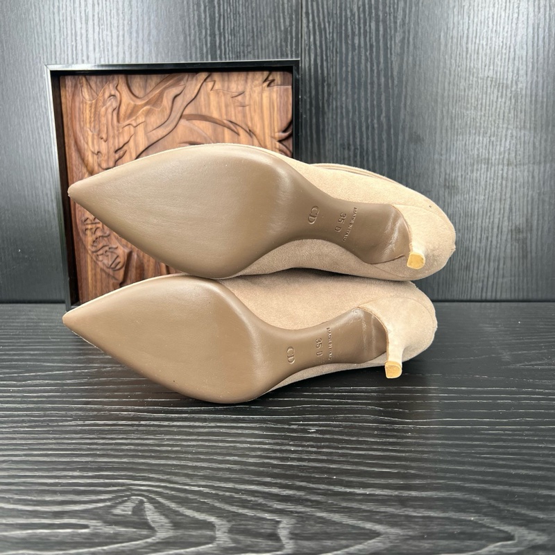 Dior迪奧 棕色外翻短靴 35碼-3