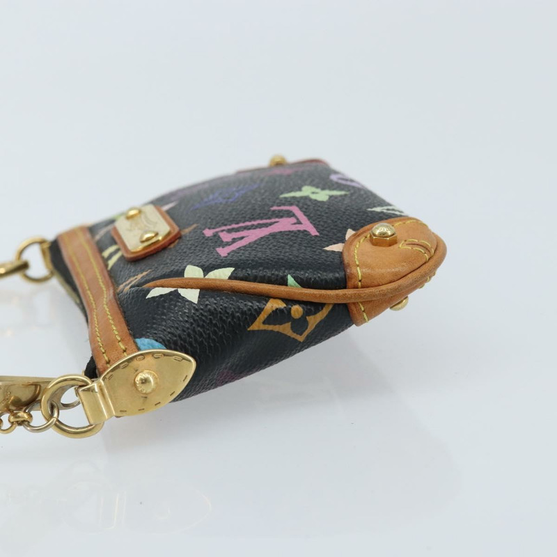 【日本直送】路易威登 Multicolor Pochette Mira PM 手拿包 黑色 M60099 LV Auth bs34318A-3