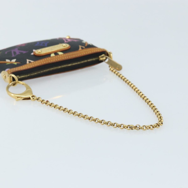 【日本直送】路易威登 Multicolor Pochette Mira PM 手拿包 黑色 M60099 LV Auth bs34318A-6