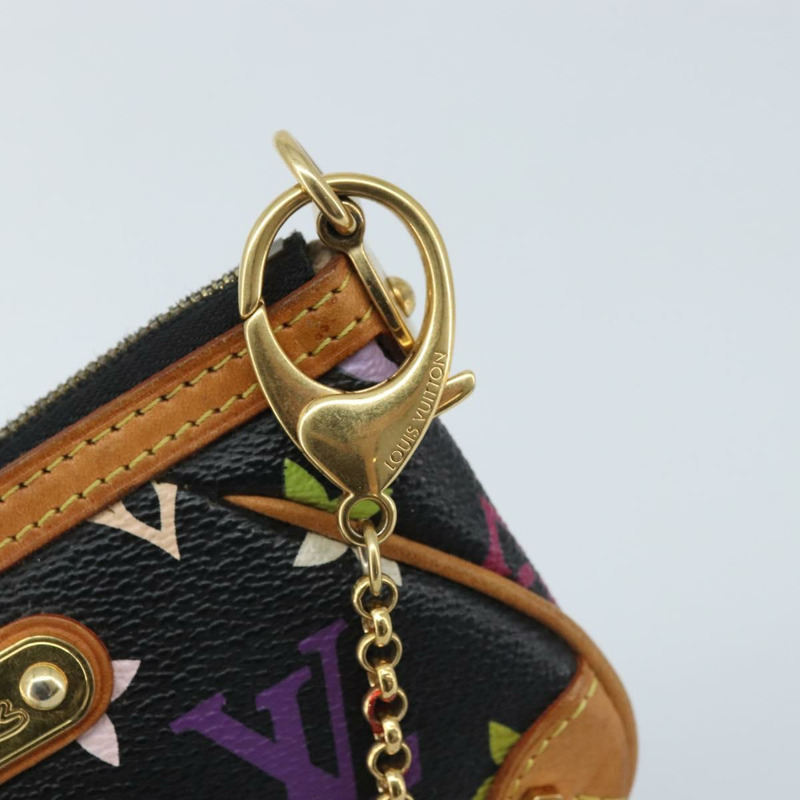 【日本直送】路易威登 Multicolor Pochette Mira PM 手拿包 黑色 M60099 LV Auth bs34318A-8