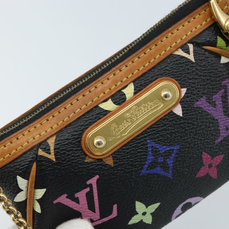 【日本直送】路易威登 Multicolor Pochette Mira PM 手拿包 黑色 M60099 LV Auth bs34318A-17