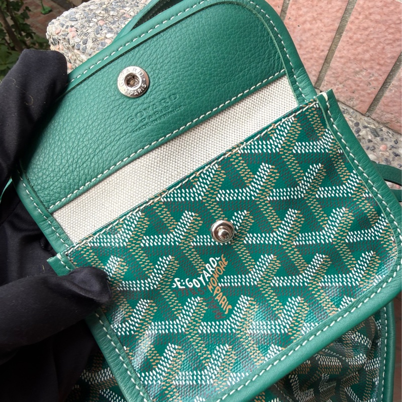 閒置新品GOYARD綠色全皮雙面mini tote托特包購物袋-4