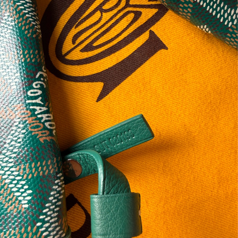 閒置新品GOYARD綠色全皮雙面mini tote托特包購物袋-7