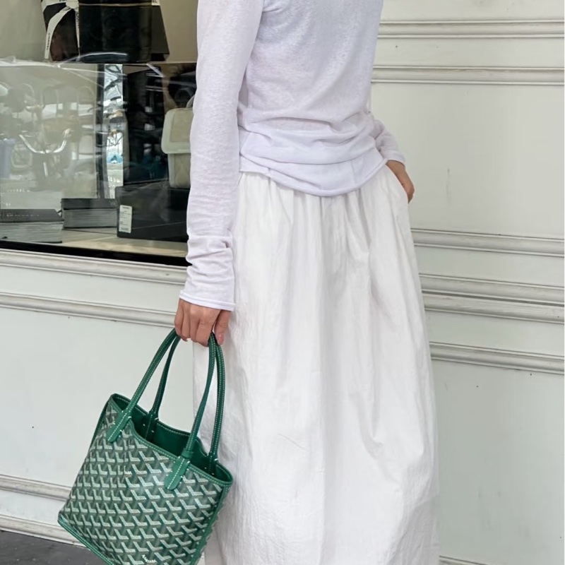 閒置新品GOYARD綠色全皮雙面mini tote托特包購物袋-18