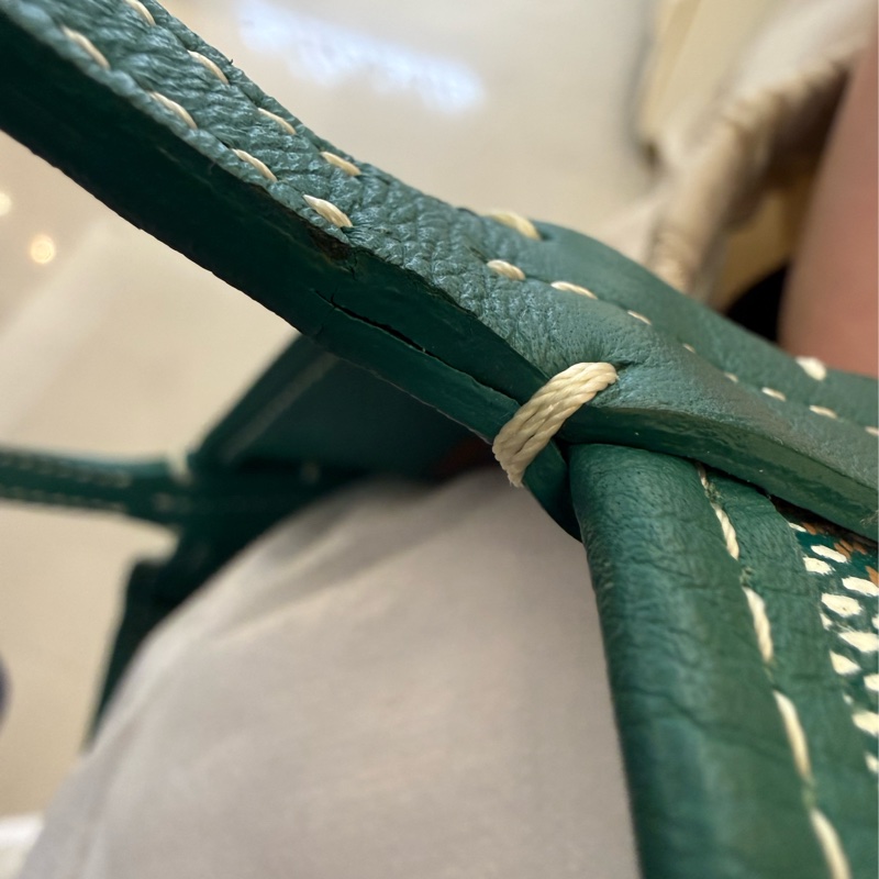 閒置新品GOYARD綠色全皮雙面mini tote托特包購物袋-20