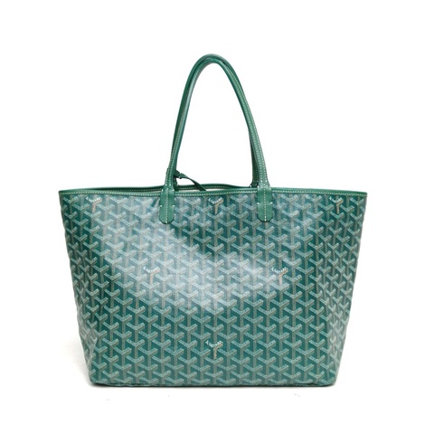GOYARD SaintLouis購物袋子母包中號綠色PVC銀扣
