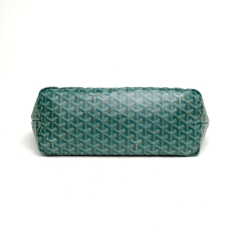 GOYARD SaintLouis購物袋子母包中號綠色PVC銀扣-3