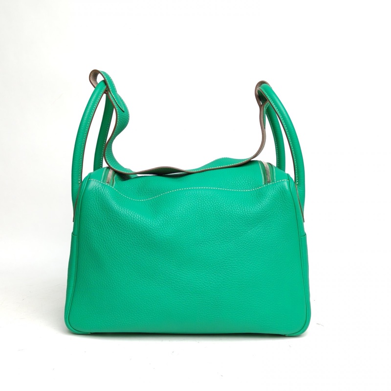 HERMES Lindy34薄荷綠TC皮框P銀扣-2