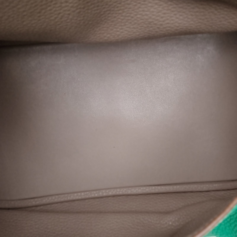 HERMES Lindy34薄荷綠TC皮框P銀扣-5