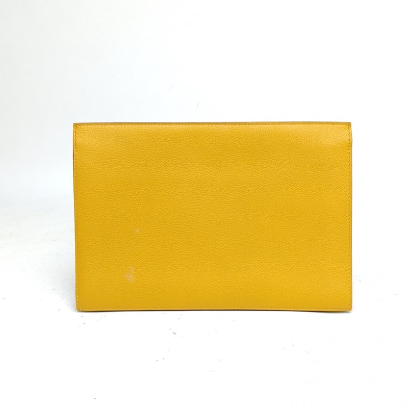 HERMES 琥珀黃EC皮A刻Multiplis手拿包-2