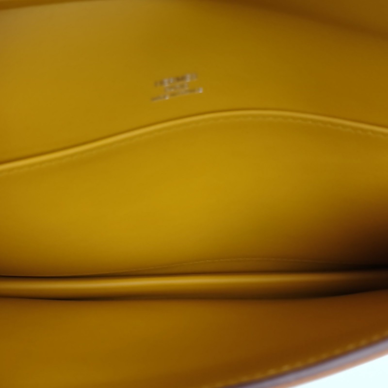 HERMES 琥珀黃EC皮A刻Multiplis手拿包-4