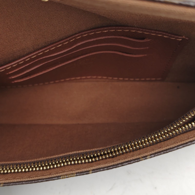 LOUIS VUITTON IVY鏈條腋下包老花PVC金扣晶片-4