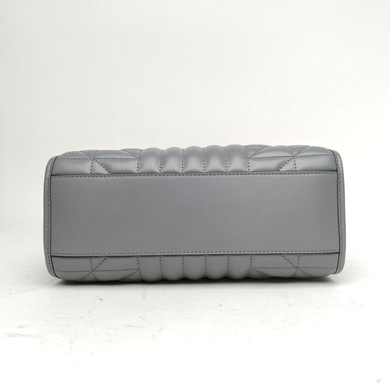 GUCCI 灰色牛皮銀扣GGMarmontTote小號豎紋拼斜紋-3