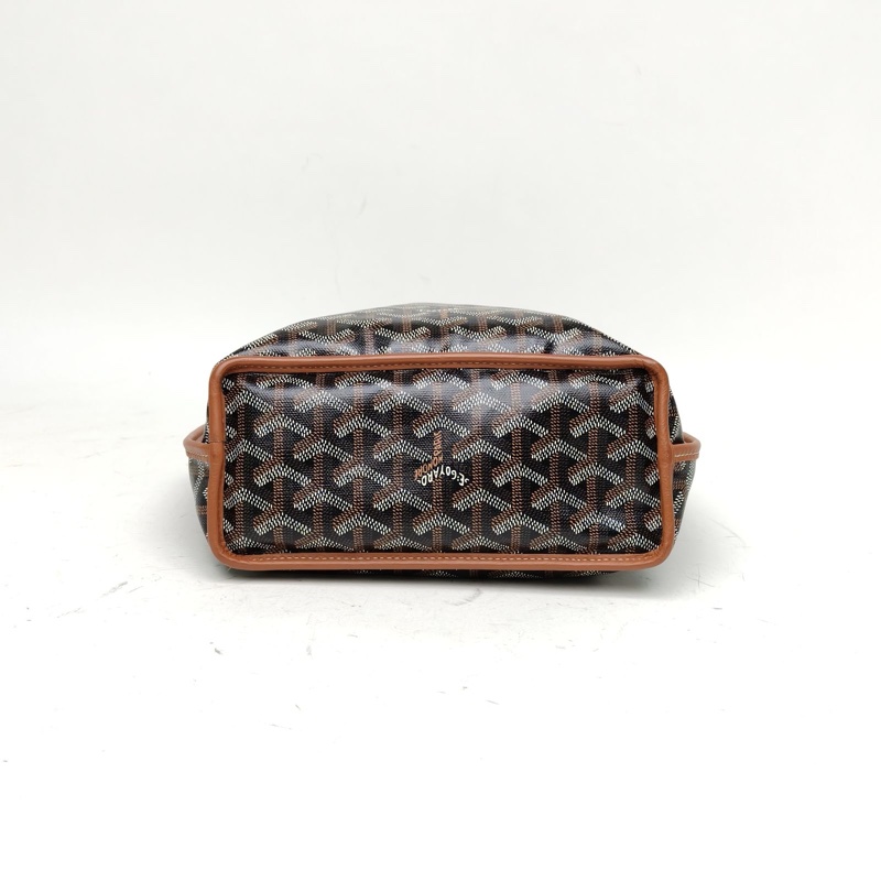 GOYARD Anjou雙面購物袋Mini20金棕色PVC銀扣-3
