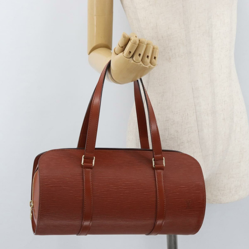 【日本直送】路易威登 Epi Soufflot 手提包 棕色 M52223 LV 正品 BAZ030A-21